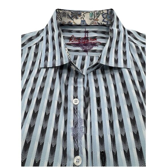 Designer Robert Graham Stunning Men’s Dress Shirt Large - Picture 1 of 15
